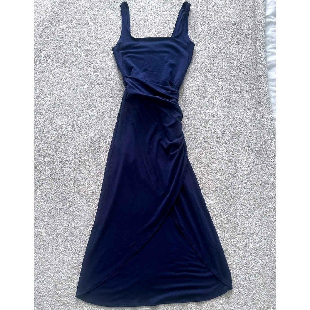 Aritzia Wilfred Saturn Midi Dress size small in Dark Night Navy